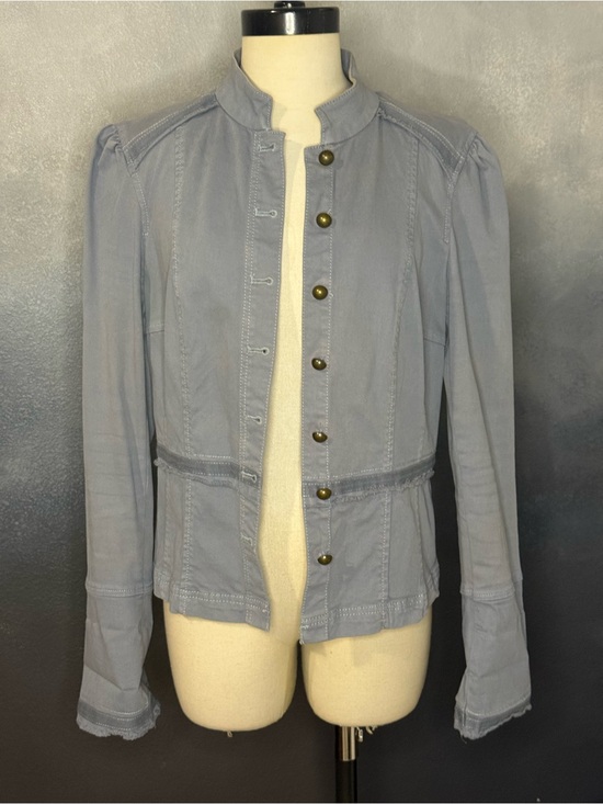 White House Black Market Jackets & Blazers - White House Black Market Blue Stretch Utility Jacket | Button Front | Women's 10